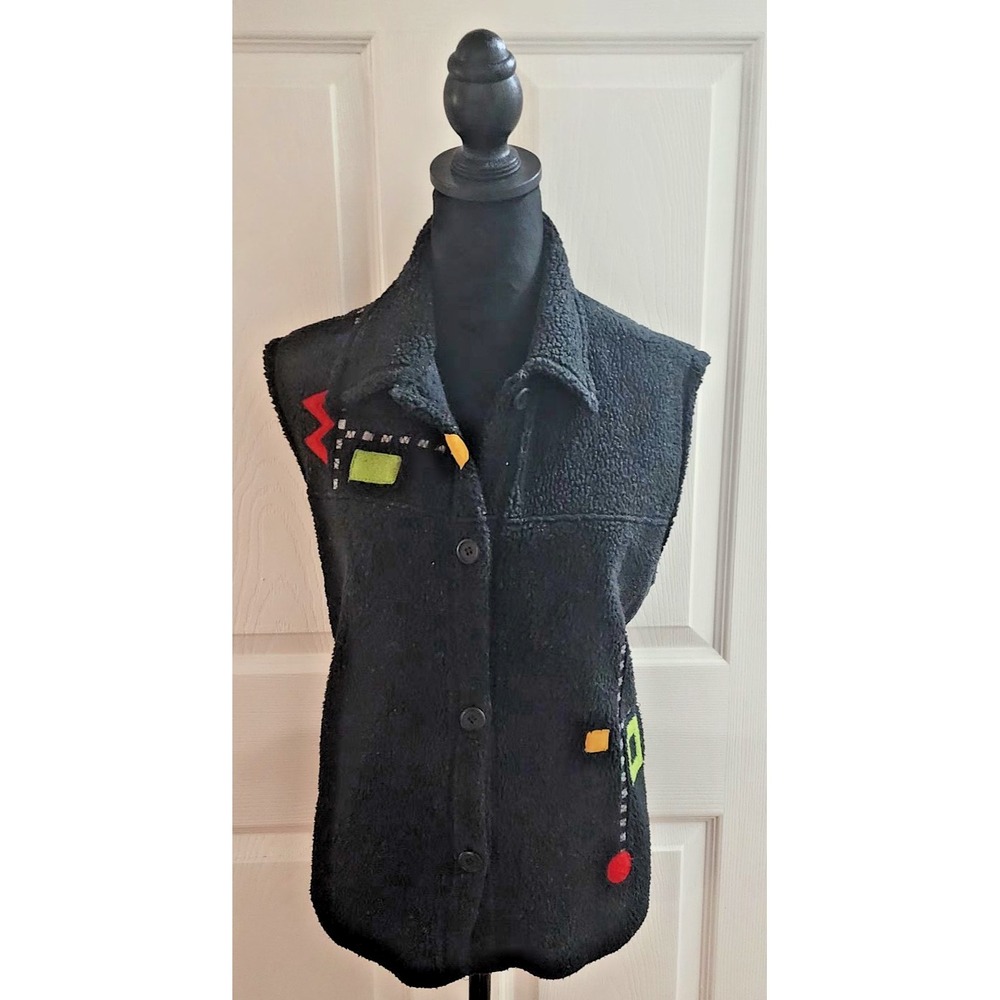 Women's Vintage Vest by Canvasback's CB Wraps in Black size Medium - Picture 8 of 13